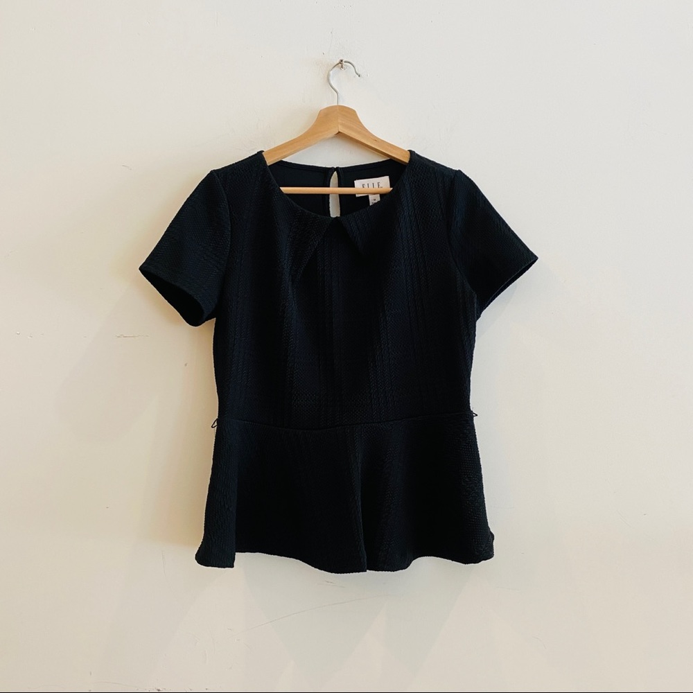 Elle Textured Peplum Tee